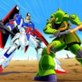 V4,5 ガンダムVSザク　戦闘風景　レトロアート 7枚目