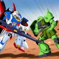 V4,5 ガンダムVSザク　戦闘風景　レトロアート 5枚目