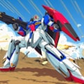 V4,5 ガンダムVSザク　戦闘風景　レトロアート 3枚目