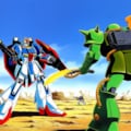 V4,5 ガンダムVSザク　戦闘風景　レトロアート 11枚目