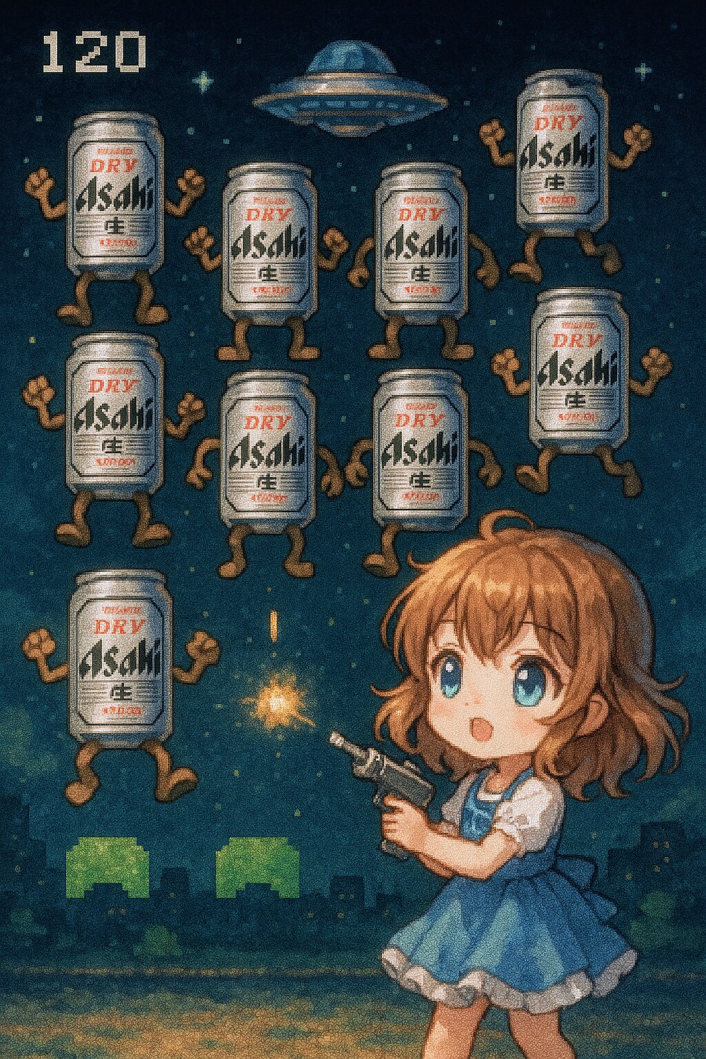 インベーダービールと小さな女の子