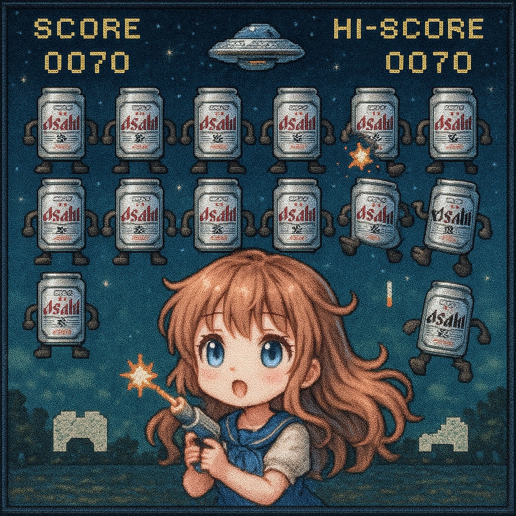 インベーダービールと小さな女の子