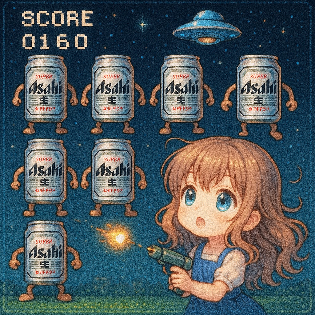 インベーダービールと小さな女の子