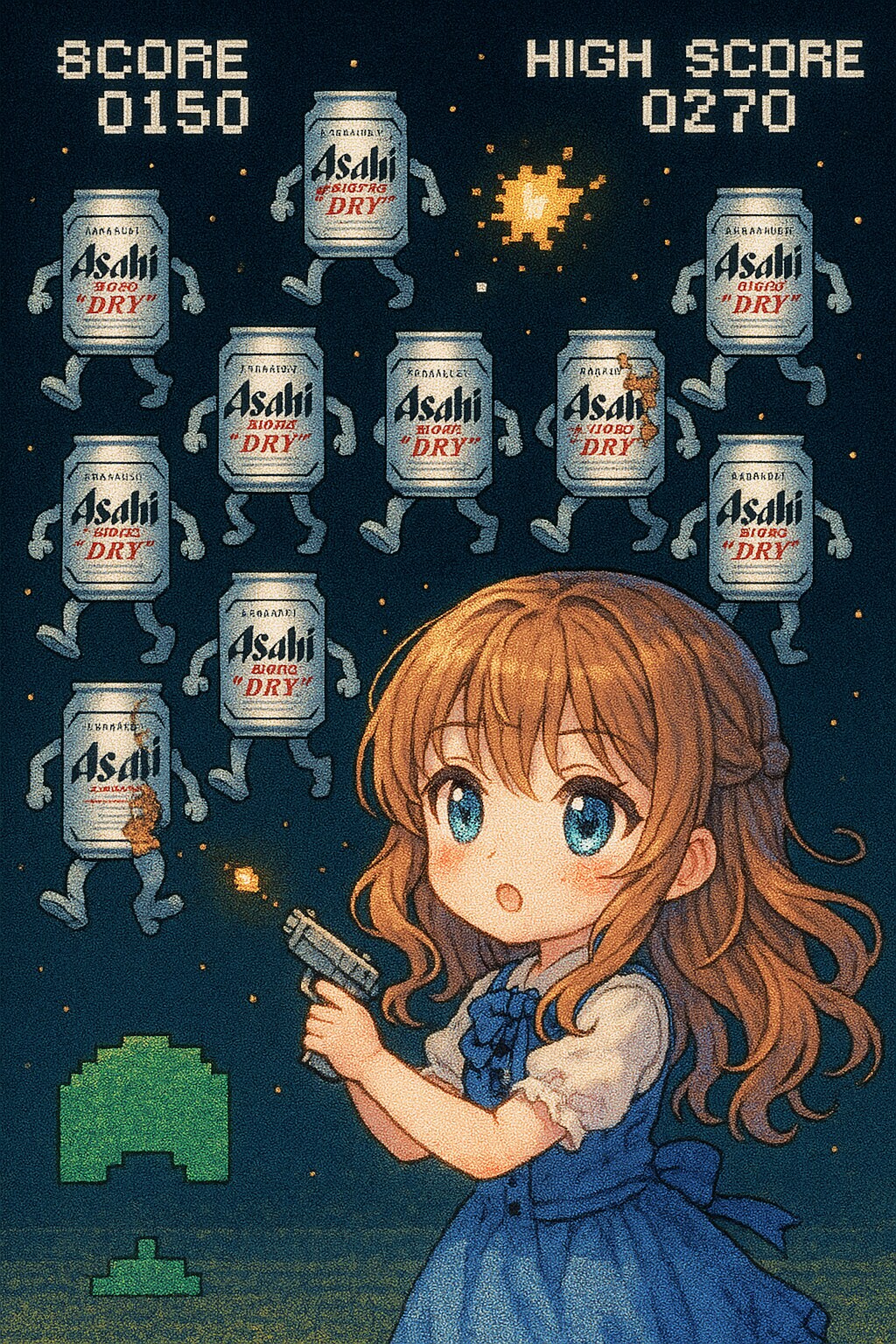 インベーダービールと小さな女の子