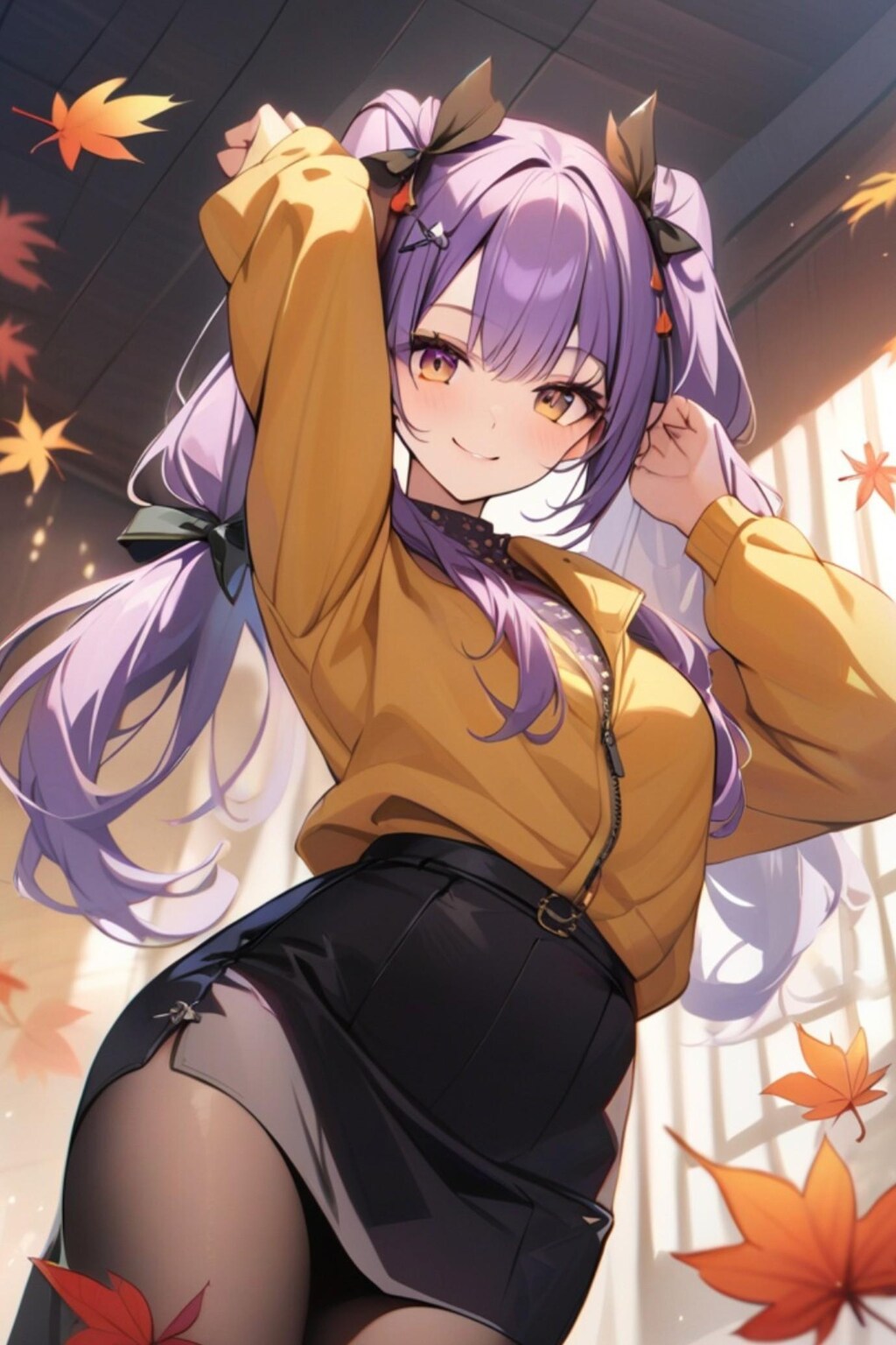 秋の紫髪ちゃん