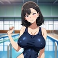 熟女スク水　その2 2枚目