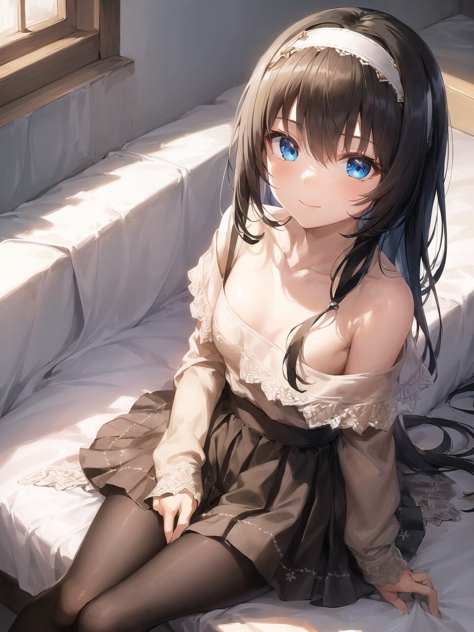 黒髪お嬢様・オフショル