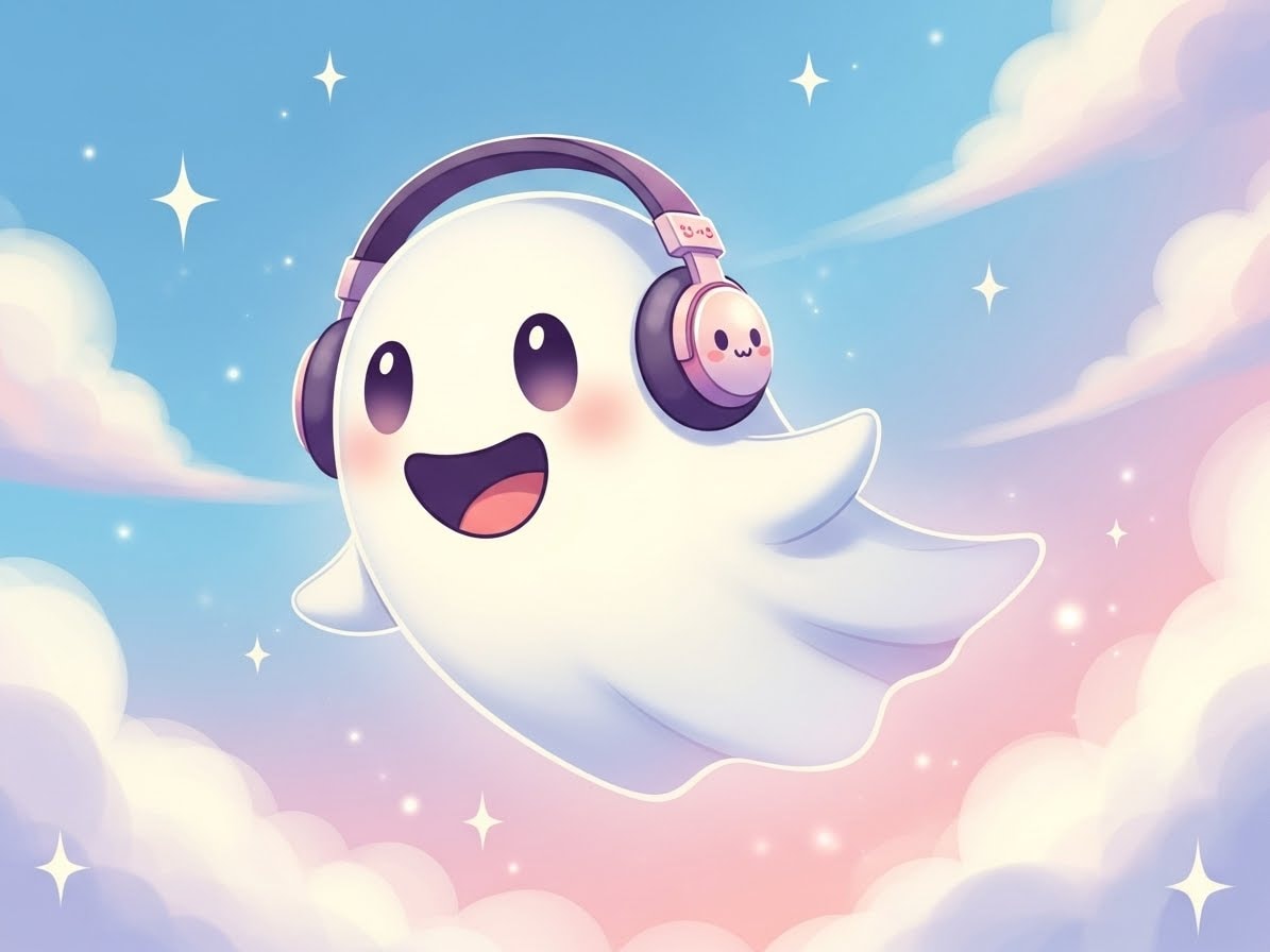 ヘッドフォンとお化けさん | の人気AIイラスト・グラビア