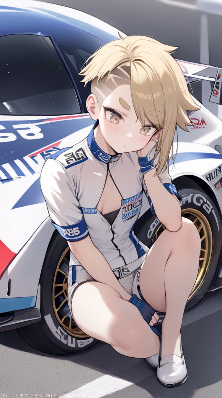 ボーイッシュなレースクイーン