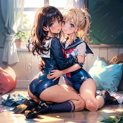 セーラー服スクール水着紺ハイソックス