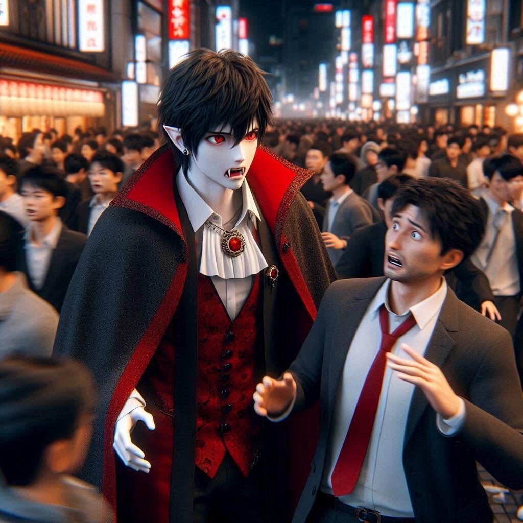 都会の洗礼を受けるヴァンパイア