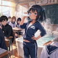湯上がりに牛乳を飲むこなつちゃん 5枚目