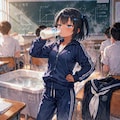 湯上がりに牛乳を飲むこなつちゃん 3枚目