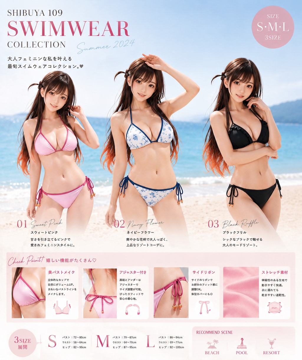 水着ファッションカタログ【千鶴Ver.】②