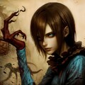 血塗られた美女と悪魔の手が織り成す禍々しいホラーアート 8枚目