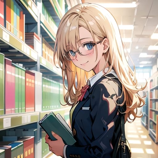 図書館のアイドル | の人気AIイラスト・グラビア