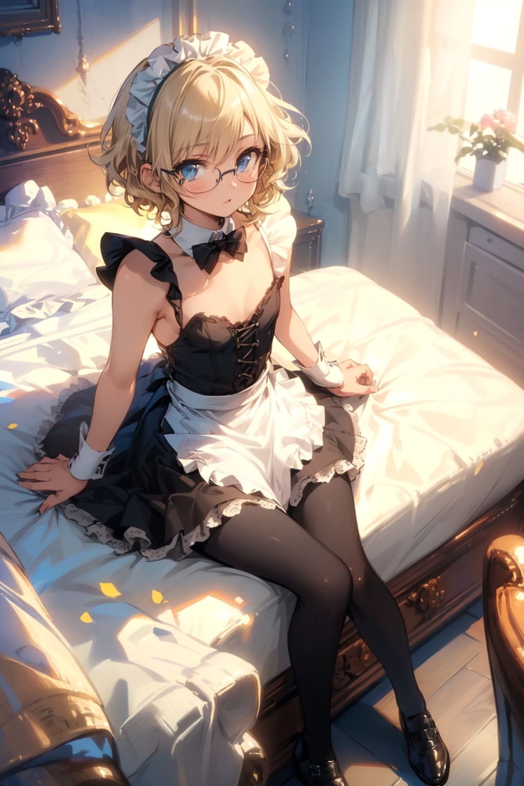 メイドの眼鏡っ娘 | の人気AIイラスト・グラビア