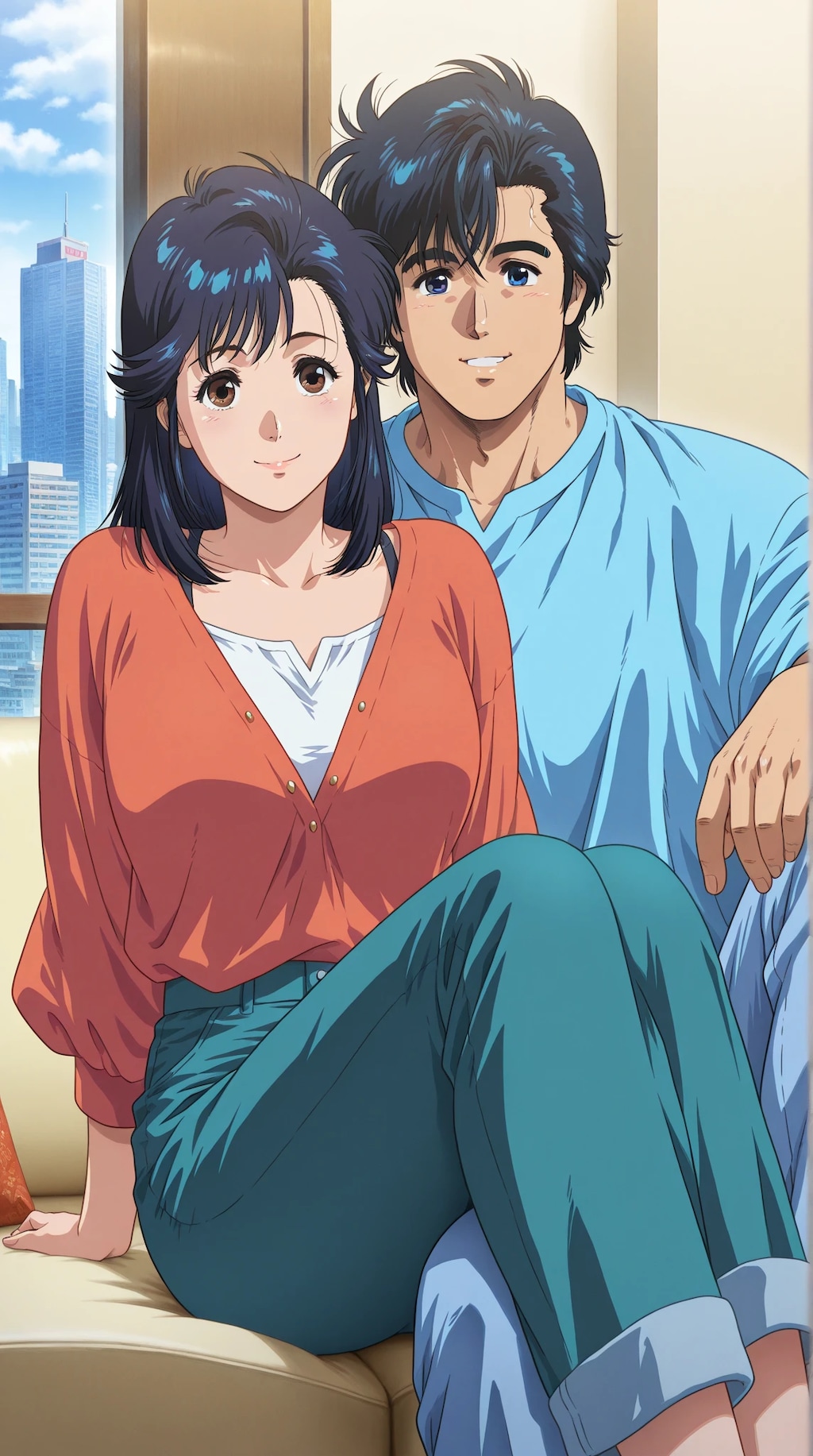 シティーハンター、槇村香＆冴羽獠　💖