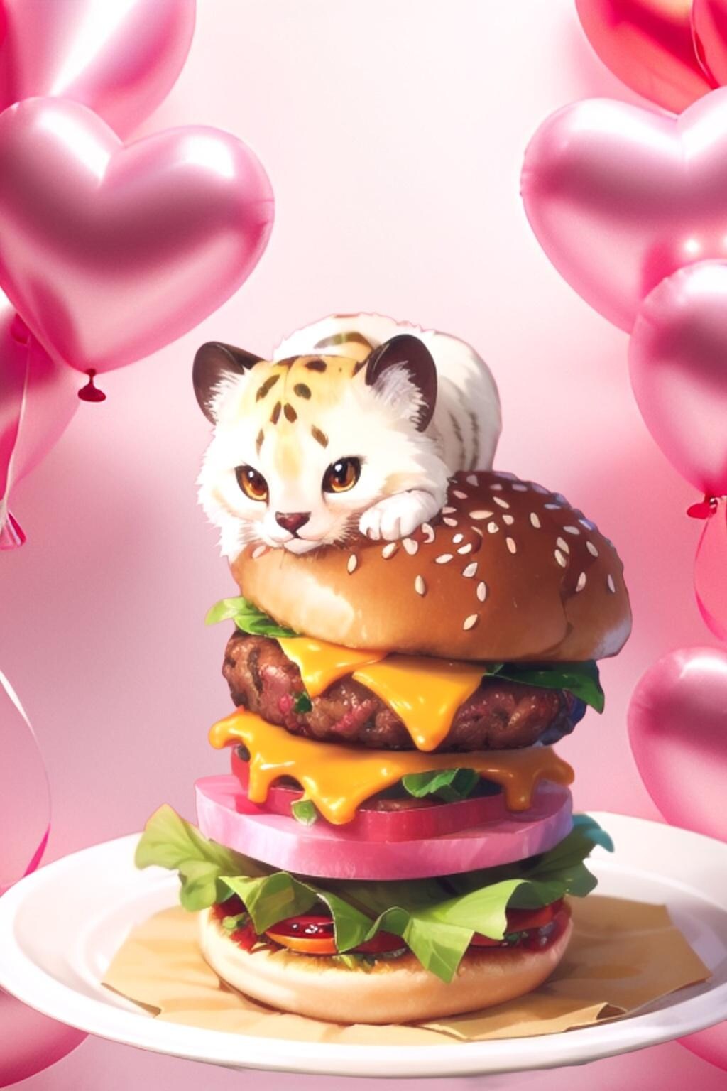 【動物】チーター✕ハンバーガー