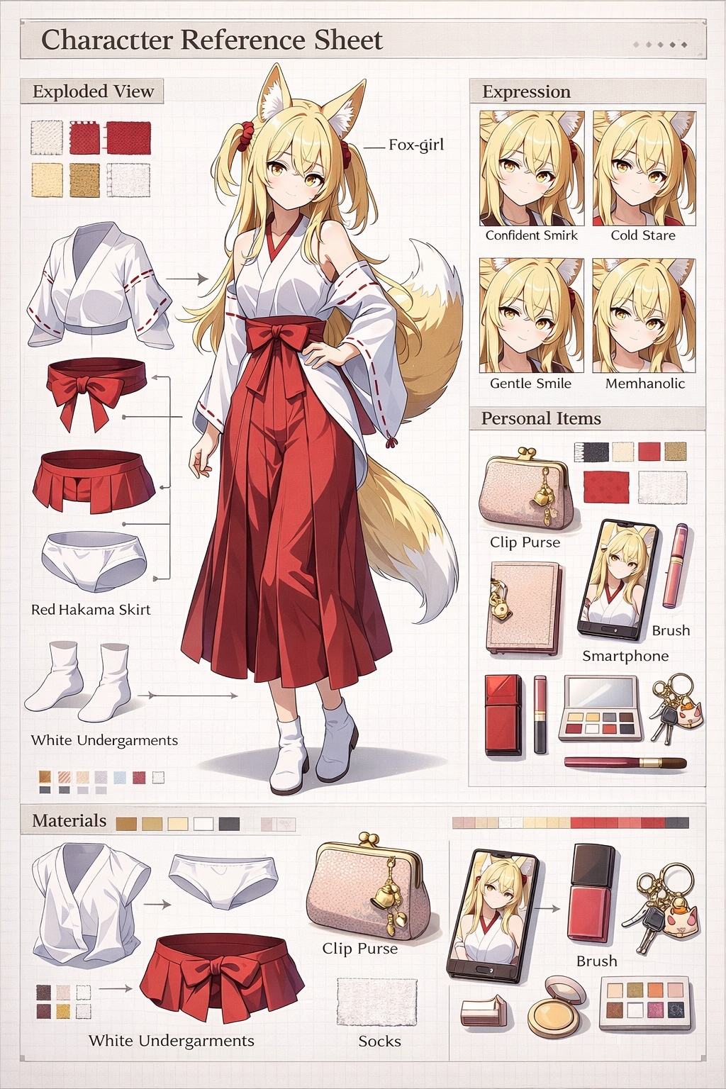 キャラリファレンスシート | の人気AIイラスト・グラビア