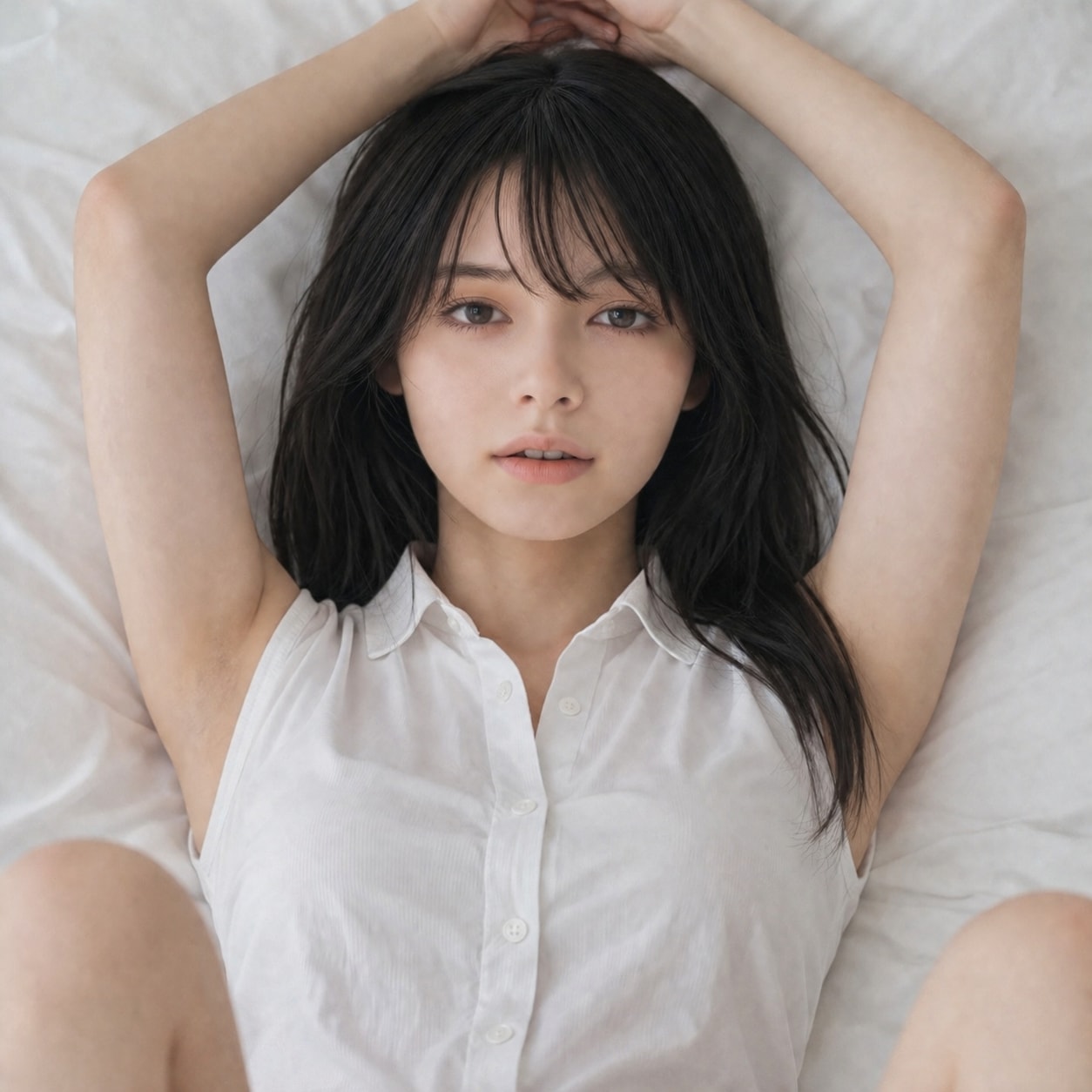 クールな美女と正常位