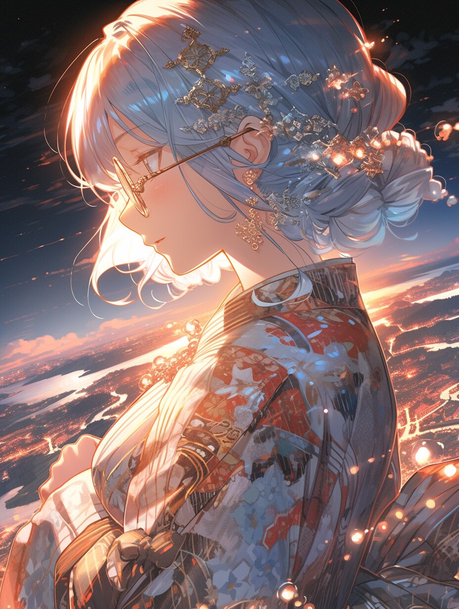 流星群とメガネ女子