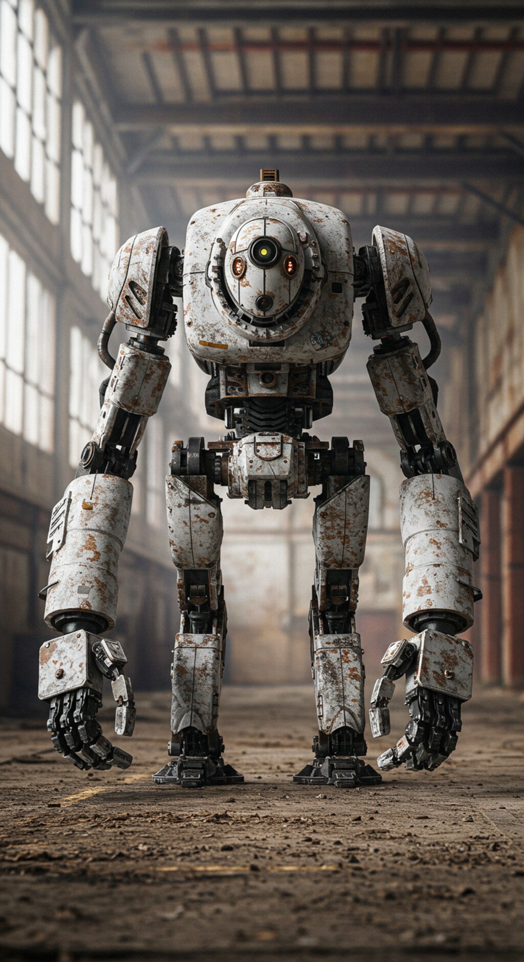 白い手長作業用ロボット