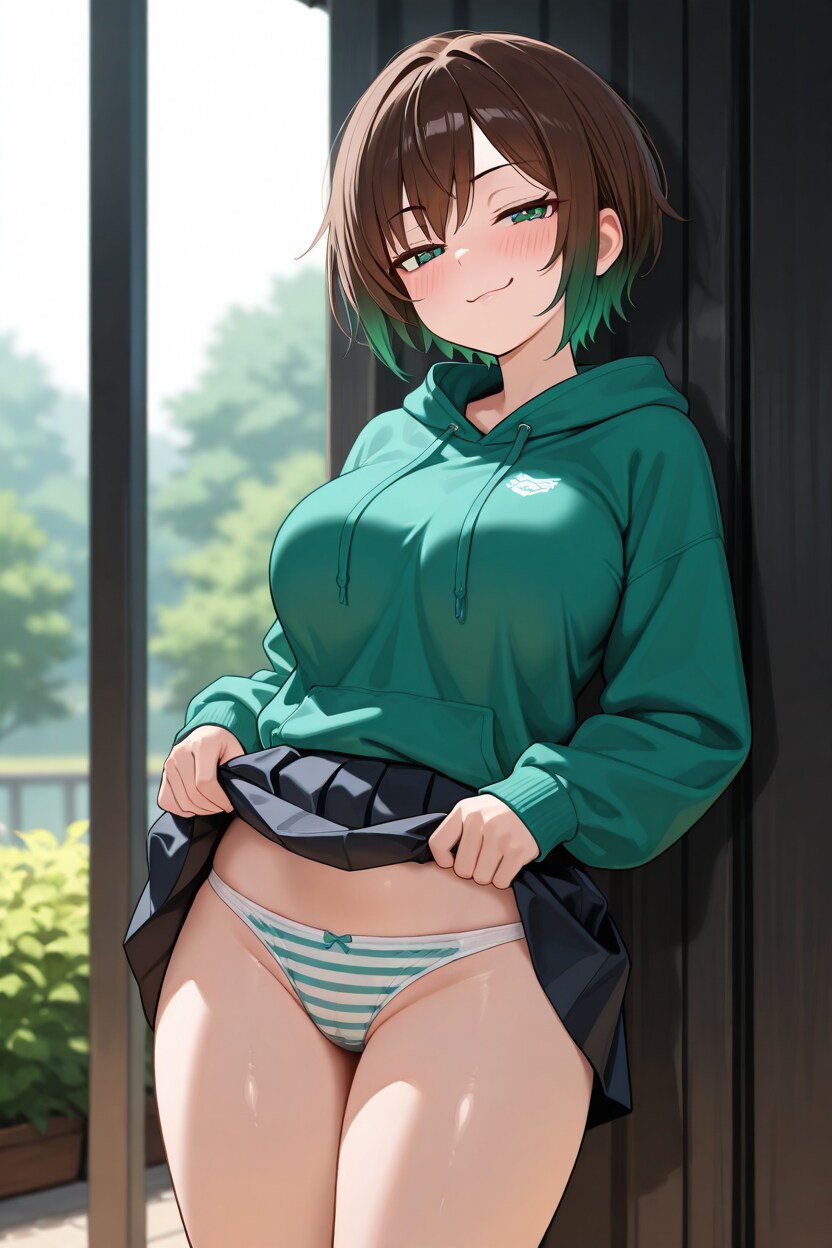 40 ボーイッシュが珍しくミニスカ履いたと思ったら