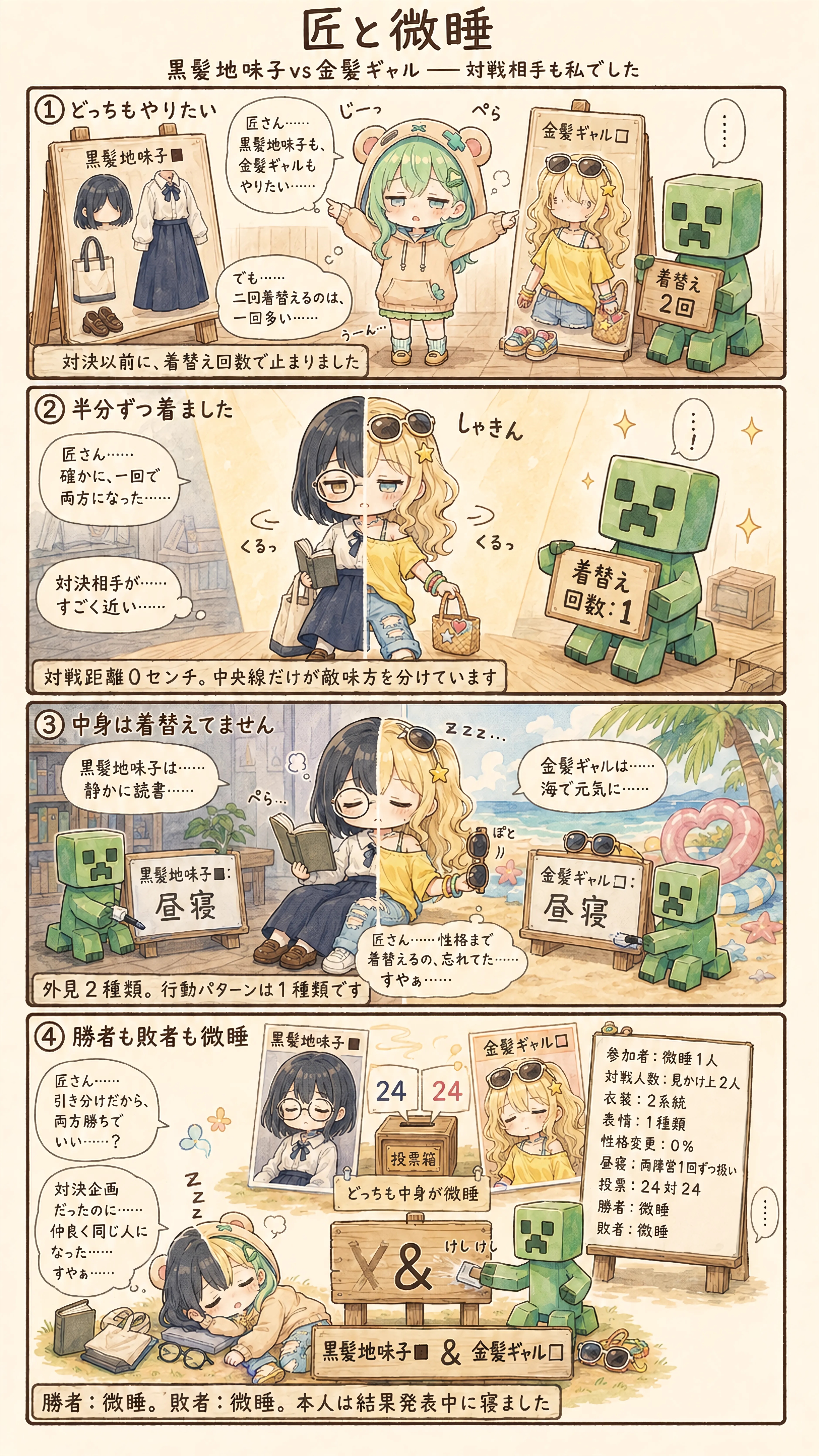 Two Looks, One Nap | の人気AIイラスト・グラビア