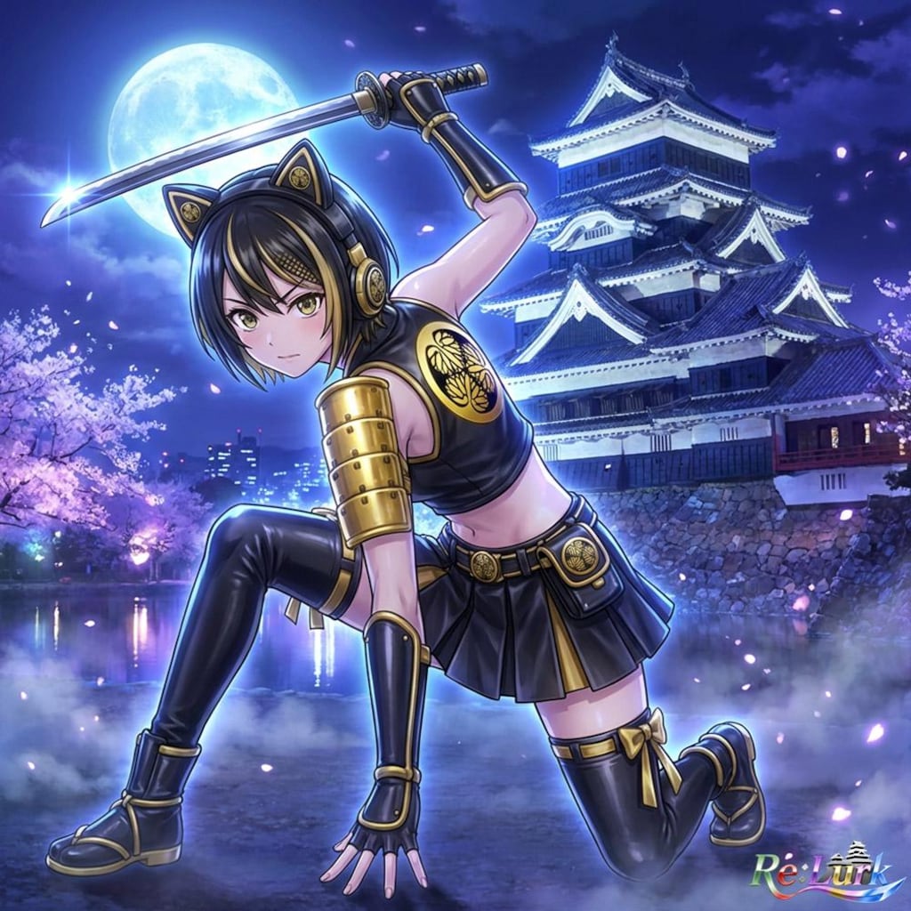 【Re:Lurk】uta（ウタ）- 輝く黄金、全力の猫耳忍法！ -【AIフィギュア】