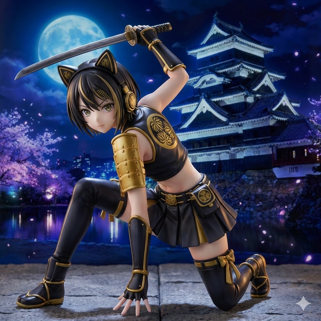 【Re:Lurk】uta（ウタ）- 輝く黄金、全力の猫耳忍法！ -【AIフィギュア】