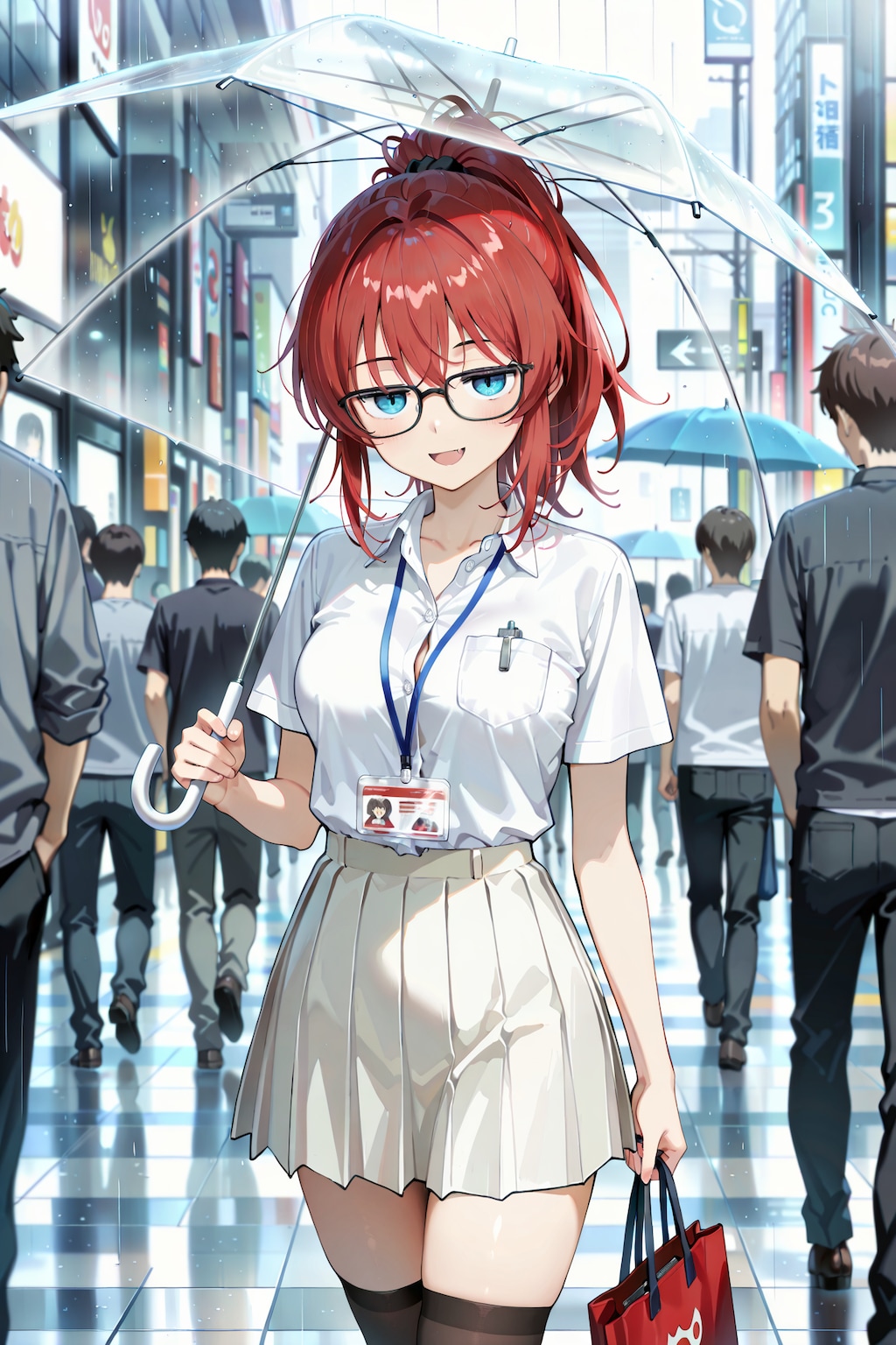 朝、通勤中のジト目先生 Y626