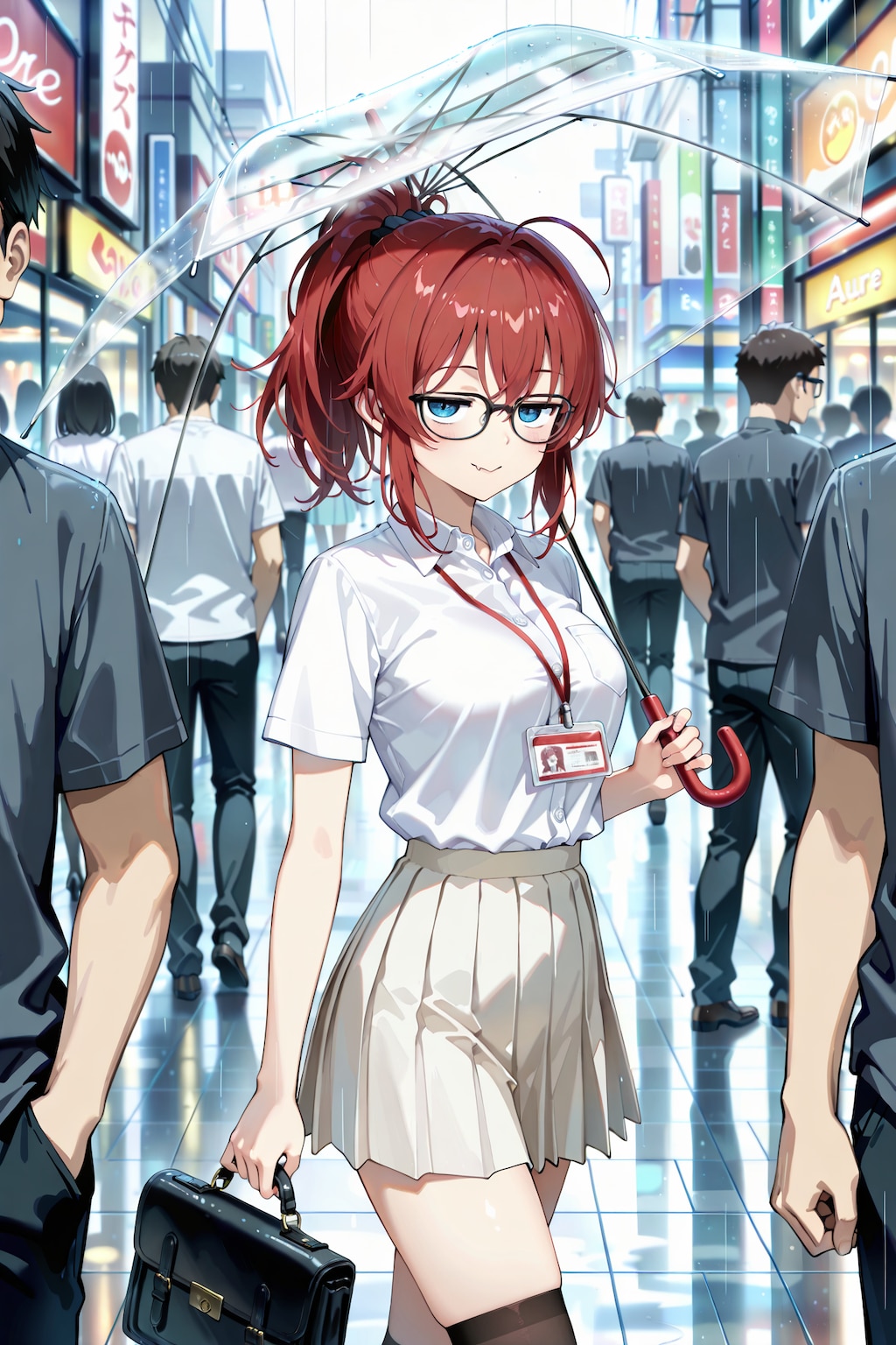 朝、通勤中のジト目先生 Y626