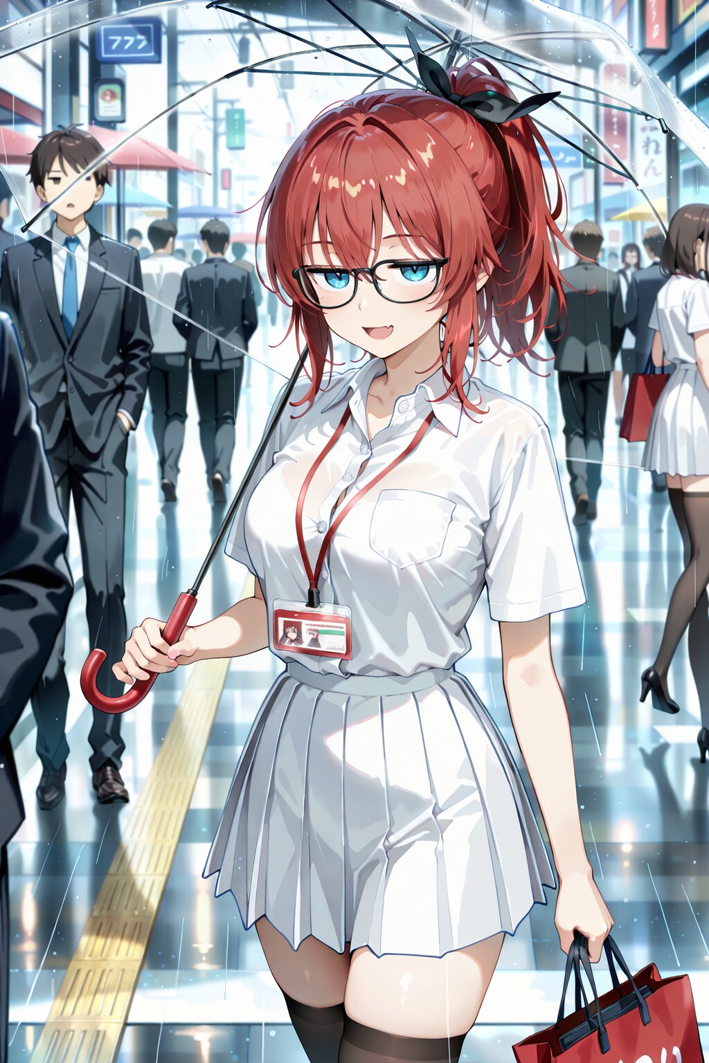 朝、通勤中のジト目先生 Y626