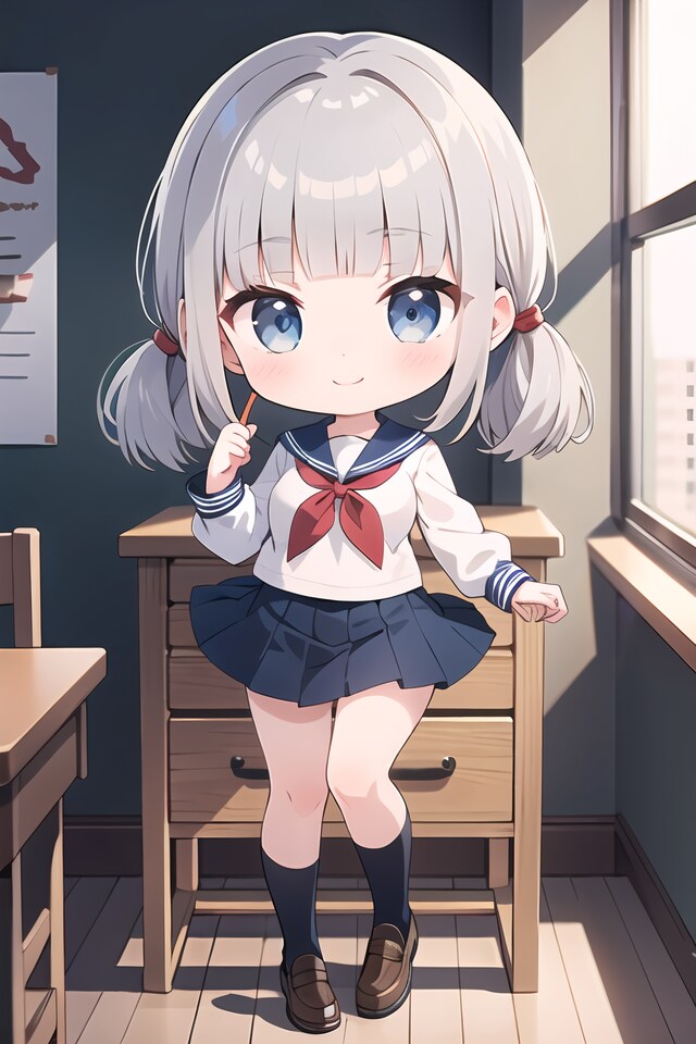 デフォルメ銀髪ちゃん