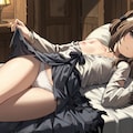 満穂の半脱ぎグラビア 2枚目