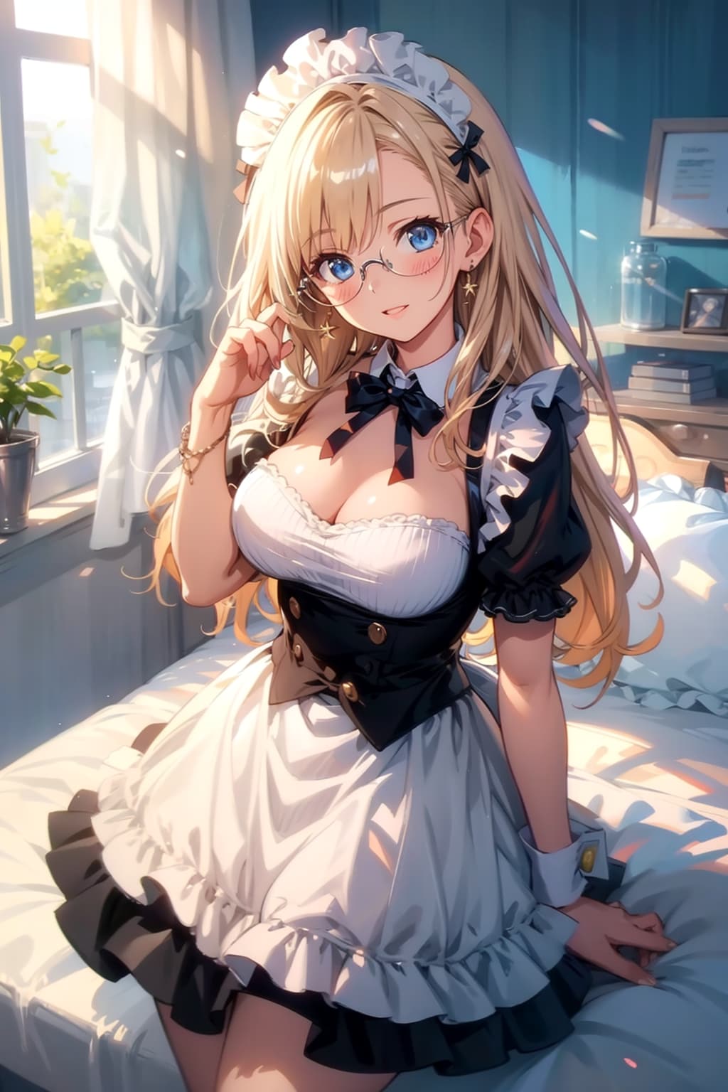 メガネ美少女メイド | の人気AIイラスト・グラビア
