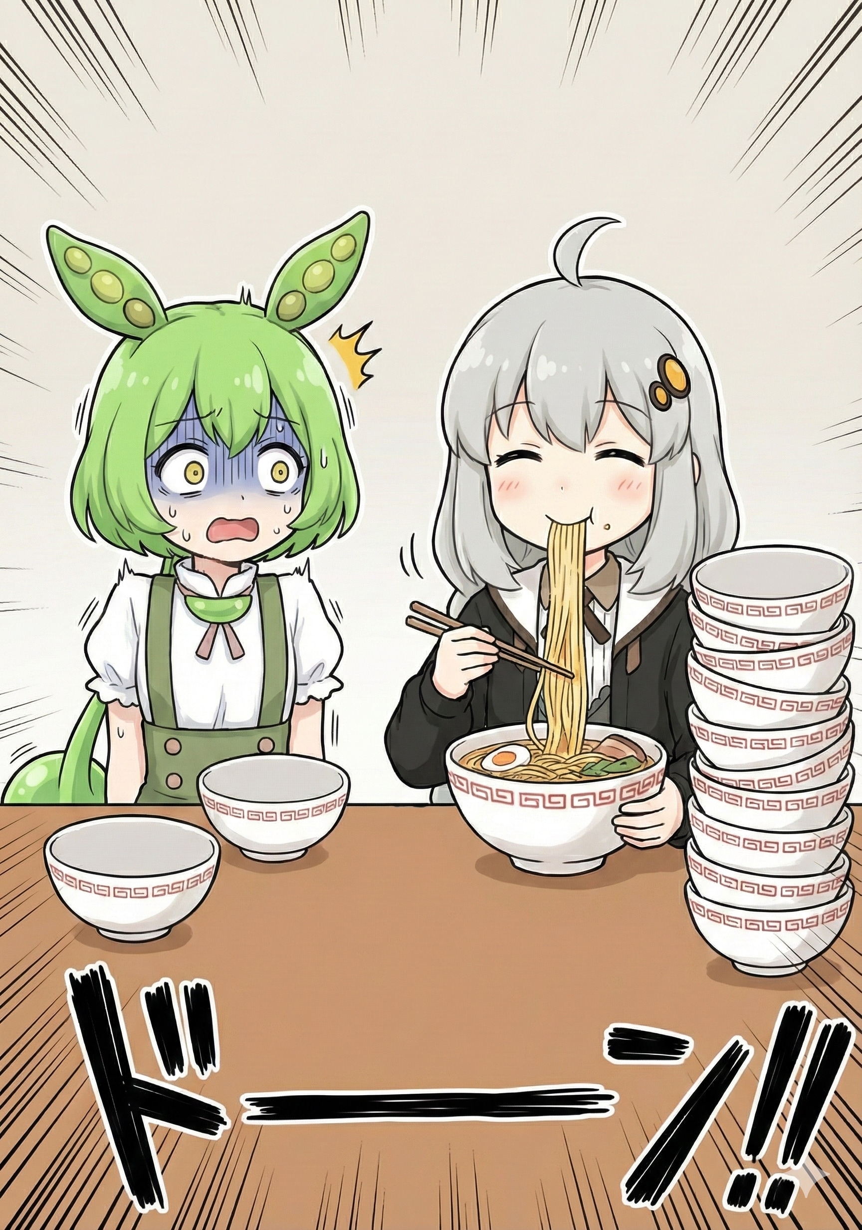 大食い対決！ | の人気AIイラスト・グラビア