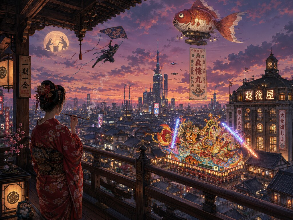眺望。