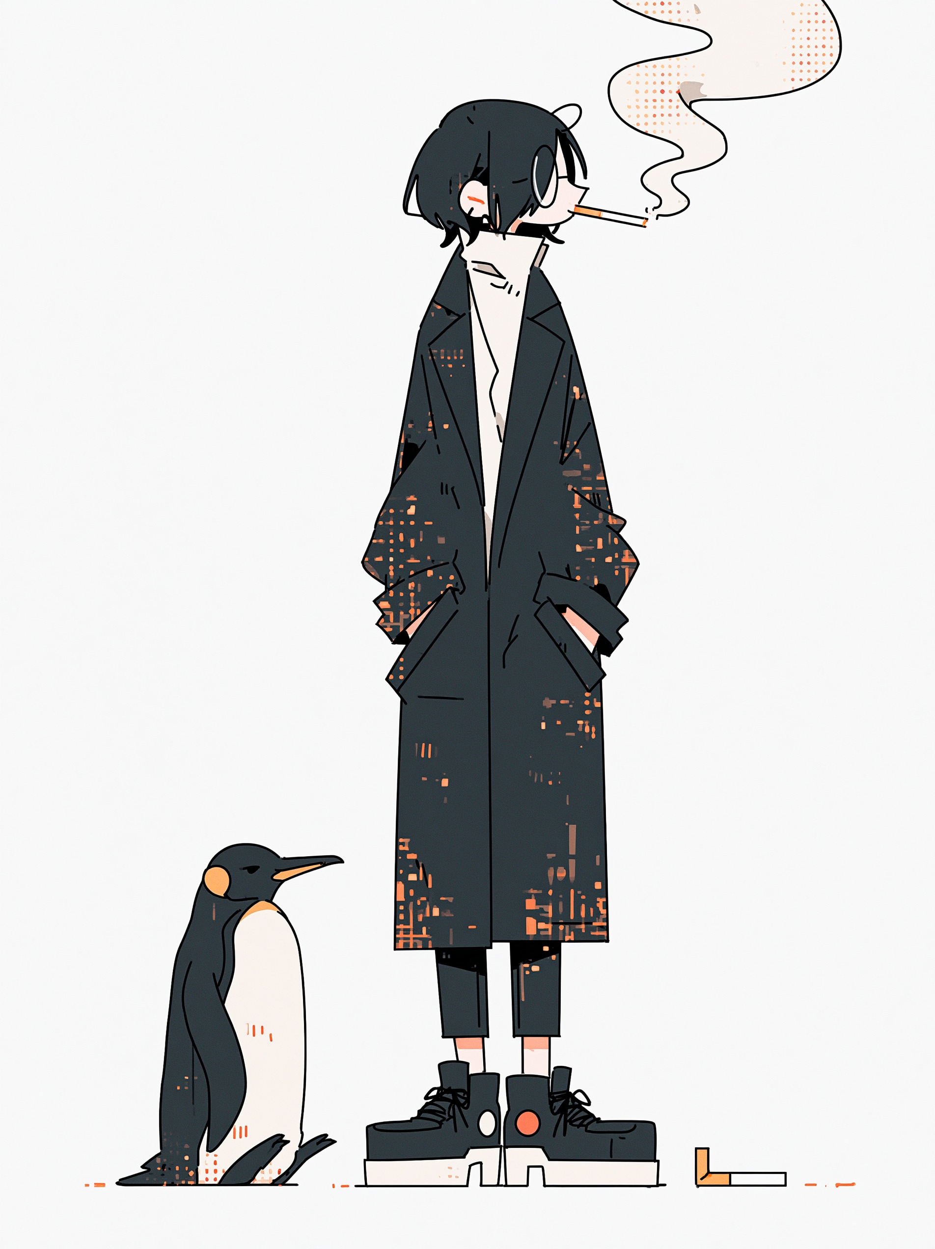 あっちになにか