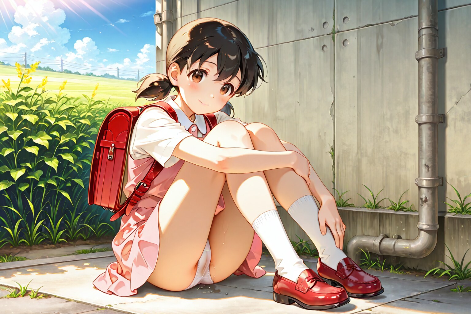 夏休み前の学校の帰り道