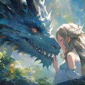 研究1「ドラゴンに額を合わせる少女」 6枚目