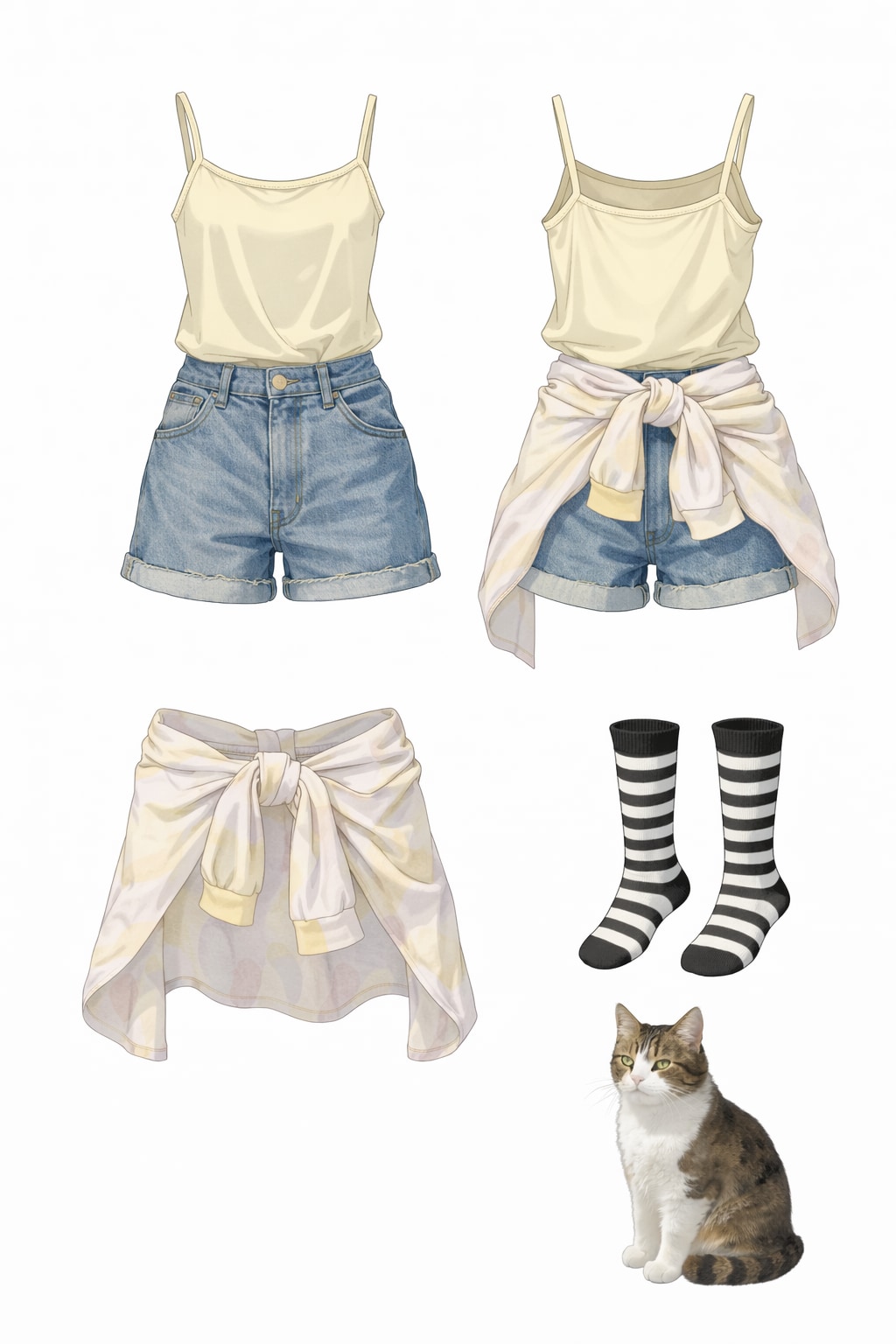 桜舞う海辺の午後