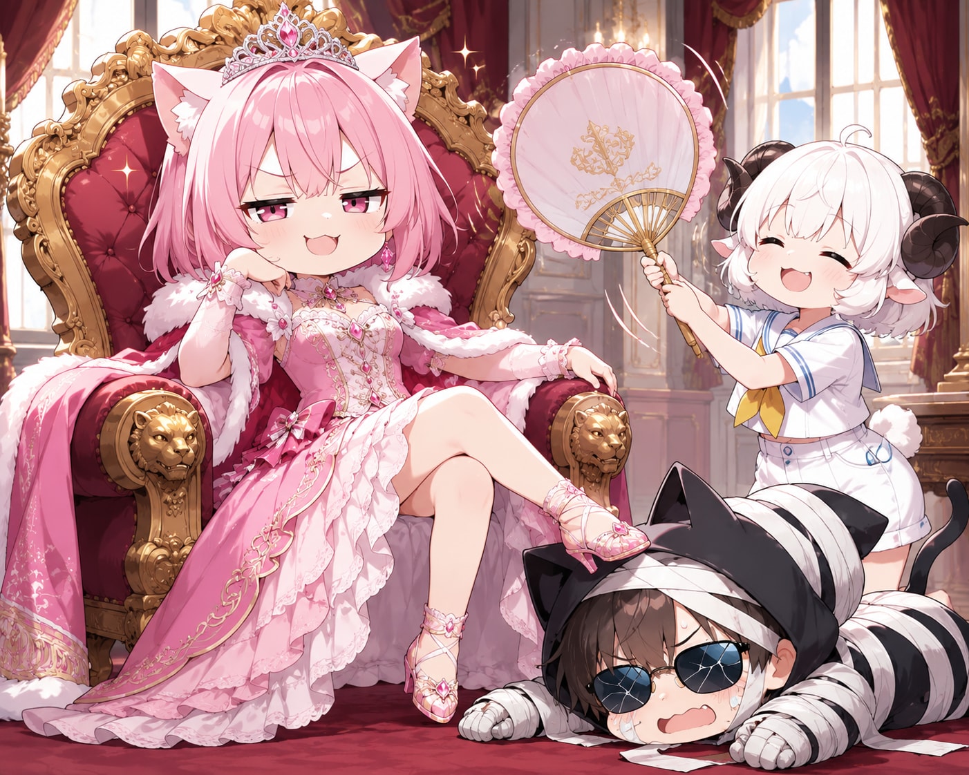 うちで誰が一番偉いか分からせてやったにゃん！！