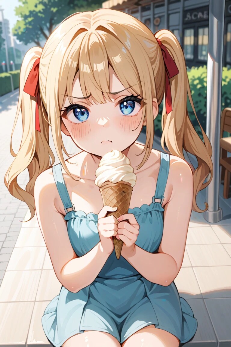 溶けちゃう前に食べなきゃ🍦