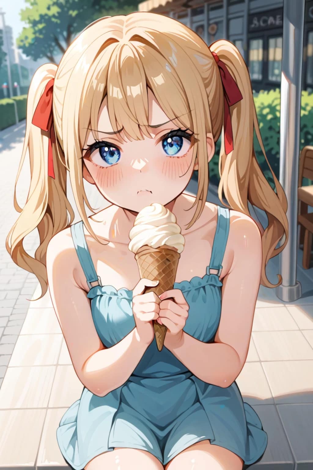 溶けちゃう前に食べなきゃ🍦