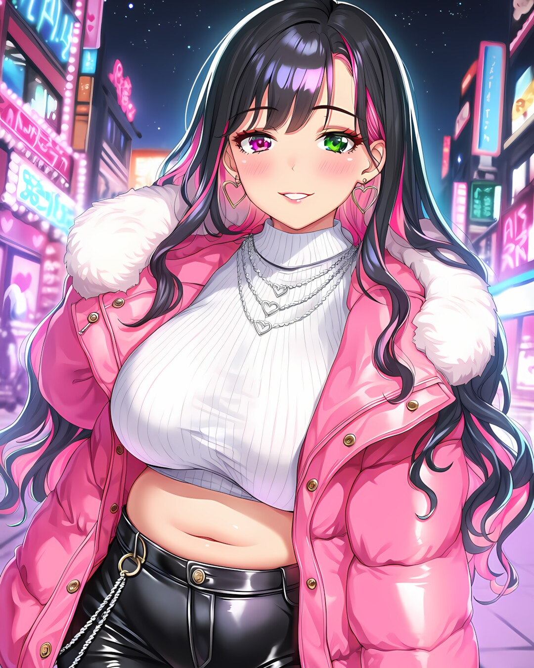 💗ピンクダウン♡夜街甘ギャルリナ💗 | の人気AIイラスト・グラビア