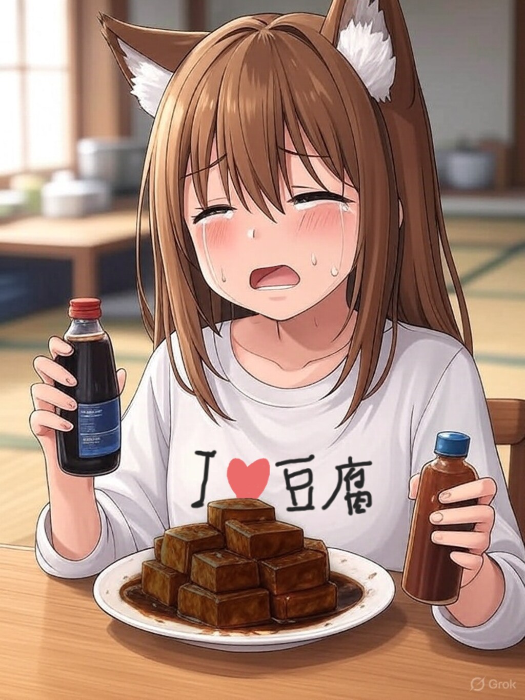 醤油とソースを間違えた少女