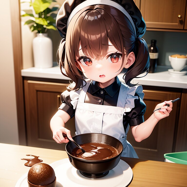 バレンタインチョコ製作中