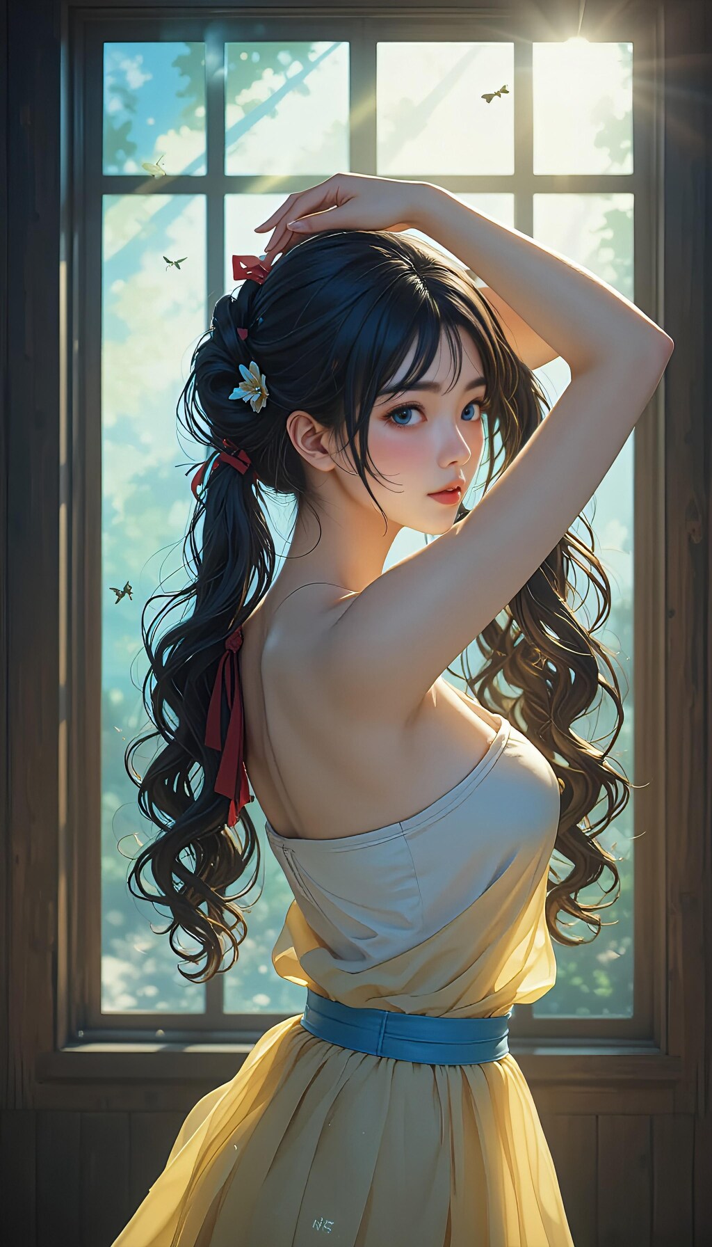 脇見せポーズの君